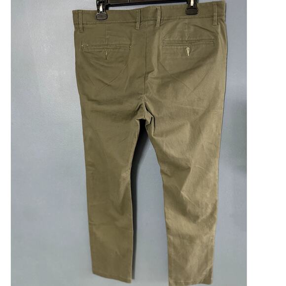 GOODFELLOW & CO GREEN MENS DRESS HENNEPIN CHINO PANTS SIZE 36 WAIST X 32 INSEAM - Picture 2 of 11